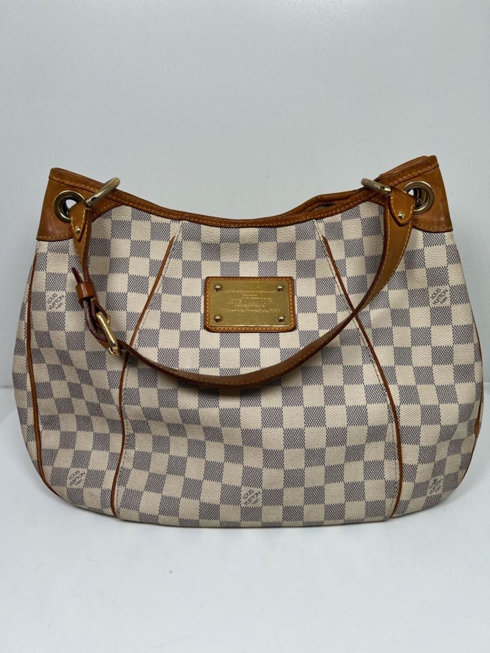 Louis Vuitton LV Shoulder Bag Galliera PM White Damier Azur